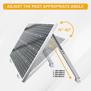 Supports de montage de panneaux solaires réglables AL6005-T5 SUS304 anti-corrosion en argent naturel, installation rapide pour toits plats - Product Image 4