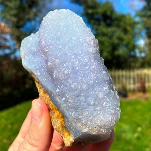 งานฝีมือคริสตัลธรรมชาติ เครื่องประดับหยาบ พลอยดิบ บลูเลซอาเกต หินบำบัด บลูเลซอาเกตแบบตัวอย่าง - Product Image 5