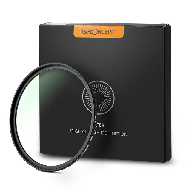 K&F Concept 67mm MCUV Lens Filter Ultra Clear Waterproof Scratch Resistant Multi-Resistant Green Coating Camera Filter