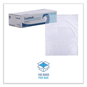 Boardwalk BWK2GALFZRBAG 13 pouces. X 15 In. 2 gallons. 2,7 millions Sacs de conservation alimentaire transparents refermables 100/boîte - Product Image 3