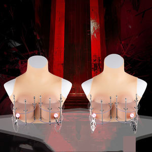 FAAK Bra pengikat payudara pelat akrilik bening dengan Lingerie <span class=keywords><strong>Harness</strong></span> dada rantai logam dapat diatur - Product Image 1