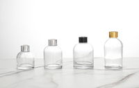 Bouteilles de diffuseur d'arômes en verre décoratif de luxe transparent givré vides de 100 ml, 150 ml, 200 ml avec bouchon à vis pour emballage de diffuseurs à bâtonnets