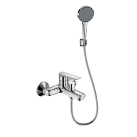 Robinet mural en zinc et plastique, double usage, pour salle de bain, douche et baignoire