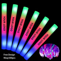 Bâton lumineux LED coloré personnalisé, bâton lumineux clignotant, baguette lumineuse pour concert, baguette lumineuse pour mariage, fête