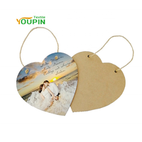 Cadre mural en forme de cœur Art déco créatif Plaque en MDF vierge de sublimation de 7.5x7.5 pouces pour accrocher la décoration murale d'anniversaire en vrac