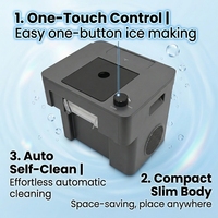 Machine à glaçons électrique portable pour la maison, boîtier en plastique, commande par écran tactile, capacité pour usage domestique