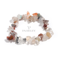 LANGYUE Perles de cristal de guérison naturelle à prix d'usine Pierre précieuse irrégulière extensible 5-8mm Bracelet de fête à la mode pour femmes