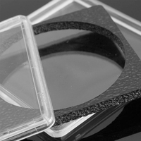 Capsules de pièces de monnaie de 14 à 41 mm de diamètre Fournitures de collection de pièces de monnaie en plastique avec insert en mousse Quadrum Silver Dollar Coins' Protectors
