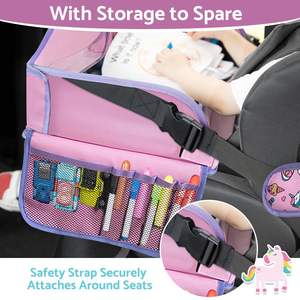 Free sample Portable <b>Car</b> Seat Organizer Kids Travel <b>Tray</b> for Kids Toddlers <b>Car</b> Seat <b>Tray</b> Trip Activity <b>Tray</b> for Snacks/Toys/ - Product Image 2