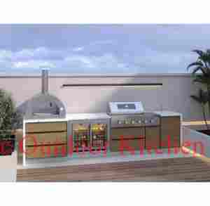 مجموعة مطبخ خارجي معياري مقاوم للعوامل الجوية من دوريين لعام 2025 مع فرن بيتزا من الفولاذ المقاوم للصدأ وموقد غاز LPG دوار أوتوماتيكي - Product Image 6