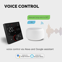 LangYeao Tuya WiFi Smart Knob Thermostat 88x88mm, Dapat Diprogram Mingguan, Bekerja dengan Alexa Google Home untuk Pemanas Lantai