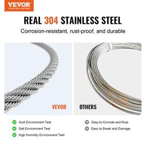 DB Wholesale T304 Stainless <b>Steel</b> <b>Cable</b> 1/16\" 7x7 <b>Steel</b> Wire Rope 330 ft <b>Cable</b> Railing - Product Image 2