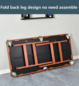 人気の4.5FT屋内MDFスヌーカービリヤード折りたたみ式レッグテーブル、ピックアップポケット付き発売中 - Product Image 3