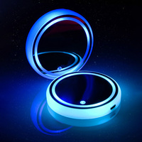 Logo personnalisé Accessoires de voiture Atmosphère Led RVB Lumières de voiture Illuminer Coloré USB Charge Bouteille Tapis Pad boisson porte-gobelet dessous de verre