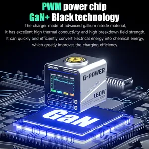 Chargeur rapide GaN MECHANIC G-POWER 160W 8 ports PD QC 4C4A pour <span class=keywords><strong>iPhone</strong></span>, Android et équipement électronique – Outil de réparation et de charge rapide - Product Image 5
