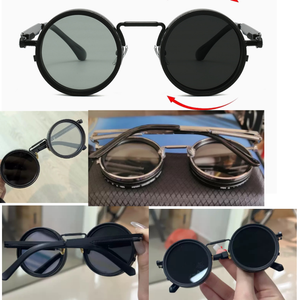 Occhiali da Sole Shady Rays UV400 Punk per Pesca, Rotondi, Polarizzati, Fatti a Mano, con Lenti Dimmerabili Regolabili in Alluminio e Magnesio per Esterni - Product Image 3