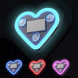 Xe Năng Lượng Mặt Trời Tam Giác Cửa Sổ Hình Trái Tim Ánh Sáng Phát Ra Hình Trái Tim Bầu Không Khí Ánh Sáng Nội Thất Hệ Thống Dây Điện Miễn Phí LED Bầu Không Khí Ánh Sáng - Product Image 5