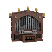 Creative MOC Musical Instrument Building Kit Piano Violin Guitar Organ Trumpet Desktop Display Ornament Gift for Music Fans