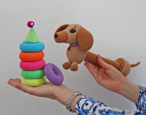 Köpek istifleme oyuncak tığ desen köpek Amigurumi bebek aktivite oyuncak kolay talimatları köpek tığ desen - Product Image 2