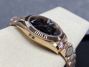 Deporte mecánico mejor calidad 40mm AR fábrica 904l acero ETA 3255 movimiento 184g oro gradiente negro reloj - Product Image 4