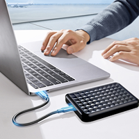 ShuoLe 2.5 inci Casing HDD Plastik Antarmuka USB-C Kecepatan Tinggi 6Gbps Casing Portabel Khusus untuk Laptop Mendukung SSD
