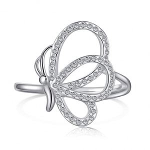 Bague Papillon Quotidienne en Argent Sterling 925 Non Ternissant avec Zirconium Diamant 5A, Design Adorable pour Filles, Bijoux de Mode Dylam - Product Image 1
