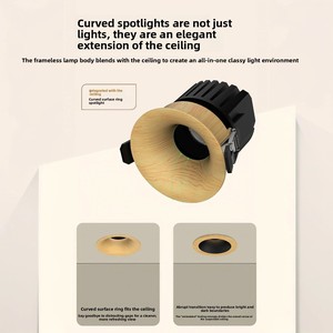 <span class=keywords><strong>Spot</strong></span> encastré LED moderne en aluminium, anti-éblouissement, pour l'éclairage intérieur dans les chambres à coucher et les salons - Product Image 4