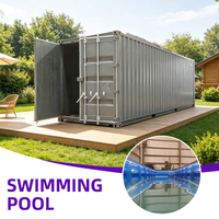 Piscine modulaire préfabriquée en conteneur de 40 pieds, en acier résistant à la corrosion, pour villa, complexe hôtelier, usage extérieur, design moderne
