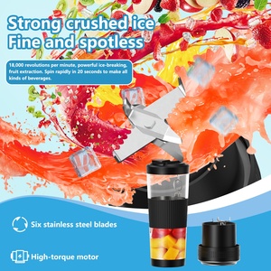 Frullatore per Smoothie 500ML Ricaricabile USB Senza BPA Frullatore Portatile per Tritare Ghiaccio per Uso Domestico e All'aperto CE Rohs Reach - Product Image 3
