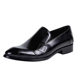 Zapatos de Boda Retro para Hombre, de Cuero Genuino, Impermeables, Duraderos, con Suela Gruesa, Transpirables, Ligeros, Antideslizantes, de Goma - Product Image 6
