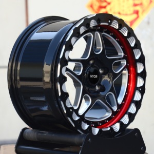 <span class=keywords><strong>Rines</strong></span> HTOR de 17 Pulgadas 5x114.3 5x127 Forjados para Carreras, <span class=keywords><strong>Rines</strong></span> Beadlock Negros con Línea Roja, Aptos para Camioneta <span class=keywords><strong>Cherokee</strong></span> <span class=keywords><strong>XJ</strong></span> Wrangler TJ Buggy - Product Image 4
