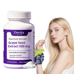 Cápsulas Duras de Semilla de Uva, Suplemento, Fabricante de Marca Privada OEM, Antioxidante Natural, Blanqueador de Piel, Venta al Por Mayor, Pedidos al Por Mayor - Product Image 1