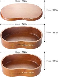 Boîte à bento japonaise à double couche en bois naturel avec doublure en silicone de qualité alimentaire, récipient <span class=keywords><strong>isotherme</strong></span> pour le stockage des aliments - Product Image 6