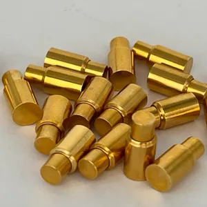 Custom Brass Pogo Pin Flat Plunger SMT Type 800g Spring Loaded Pins