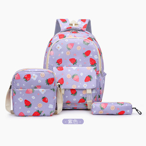 Carrying Backpack 4 in 1 Cute Backpack Sets Kids School Bag Set With Lunch Box Pencil Case Elegant Backpack Women - Product Image 5