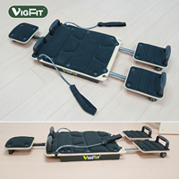 Pilates Reformer Madera Premium Fitness Energy Fit Pilates Board Reformer dengan Rel Geser, Dek Kayu Maple, dan Roda PU