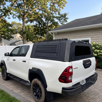 Capot de benne rigide en aluminium robuste et personnalisable pour camionnette, avec système de levage et verrouillage, couvercle de benne en aluminium