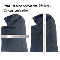 Masque de ski intégral noir, cagoule de ski, masque de sport pour le ski, le football, résistant au vent, élastique, pour l'extérieur, avec logo personnalisé imprimé