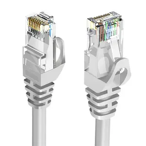 Kabel jaringan Ethernet UTP CAT6 8P8C RJ45 bulat, 0.5m untuk kabel kabel Patch Router komputer