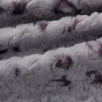 Tissu en fausse fourrure de lapin 100 % polyester, peluche, polaire d'agneau, imprimé directement, uni, teint, en trame, vente en gros