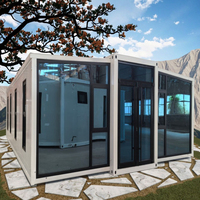 Maison de conteneur extensible de luxe de haute qualité de 20 pieds, bureau, maisons de conteneurs maritimes, villa préfabriquée avec panneaux sandwich