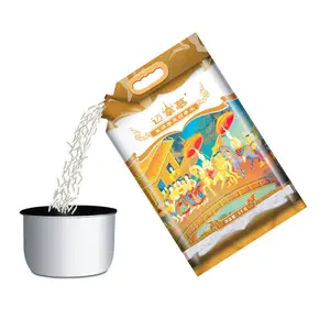 أكياس أرز بلاستيكية مفرغة مع مقبض أو سحاب للتعبئة من الأعلى للأرز مقاومة للماء مخصصة 1