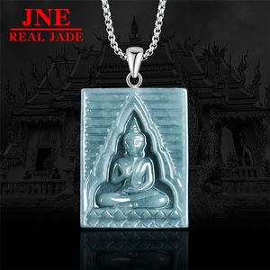 Pendentifs en <span class=keywords><strong>jade</strong></span> naturel <span class=keywords><strong>de</strong></span> type émeraude bleu eau, dragon Pova blanc, rugby, amulette, Asie du Sud-Est, <span class=keywords><strong>Thaïlande</strong></span>, <span class=keywords><strong>Bouddha</strong></span>, pour hommes et femmes - Product Image 2