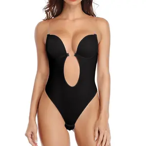 Sous-vêtements de mariage amincissants soutien-gorge dos nu Body Shapewear Body sans couture plongeant en U Body de mariée String Shapers Body Corset pour femmes