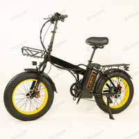 DISIYUAN D5 Vente en gros d'usine Vélo électrique pliable à pneus gras de 20 pouces avec fourche de vélo de montagne à pneus neige 3sixty 1000w
