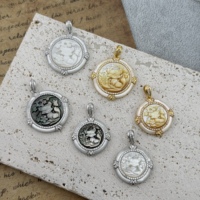 Perhiasan Mutiara Asli Motif Rubah dan Bunga Plum Ukiran CNC Laris Manis untuk Kalung & Gelang DIY