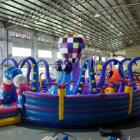 Parc de jeux gonflable géant Octopus Combo en PVC pour enfants, avec trampoline