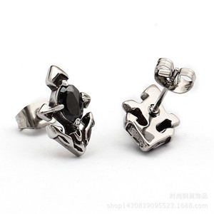 Yunnique – boucles d'oreilles en acier inoxydable 316, serti de griffes, noir et blanc, bijoux à la mode, cadeau - Product Image 5