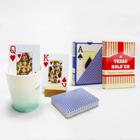 Vente directe d'usine 100% jeux de poker en plastique jeu étanche personnalisé durable lavable cartes à jouer