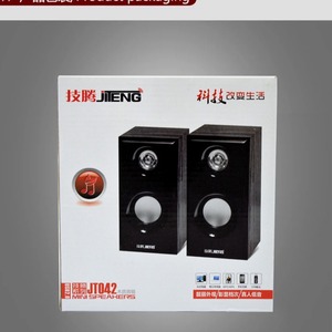 JT042 Desktop Multimedia USB <b>Speaker</b> Wooden With Subwoofer For Laptops - Product Image 5